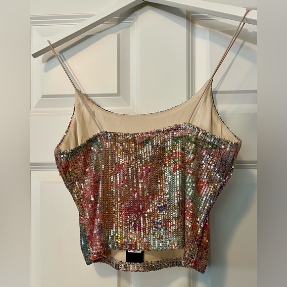 Women’s Fashion Nova Sequin Crop Tank Top NEW! - Picture 5 of 7